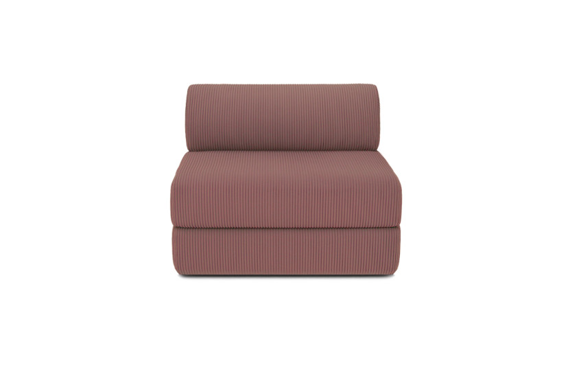 Housse Fauteuil convertible - Tissu velours côtelé rose