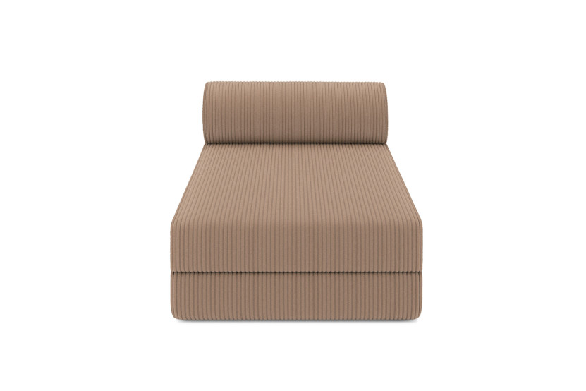 Housse Méridienne convertible - Tissu velours côtelé taupe