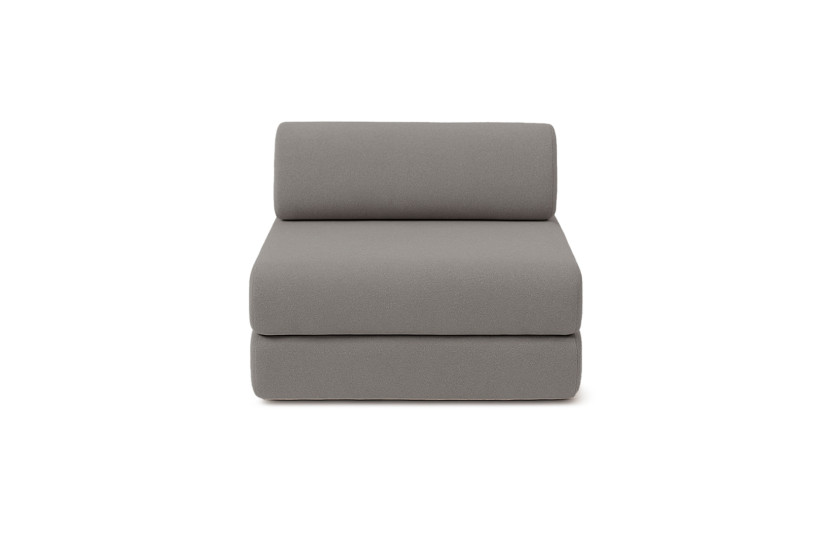 Housse Fauteuil convertible - Tissu lisse gris