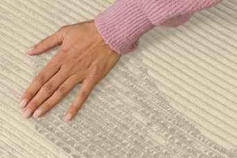 Housse Canapé droit convertible - 2 places - Tissu velours côtelé beige