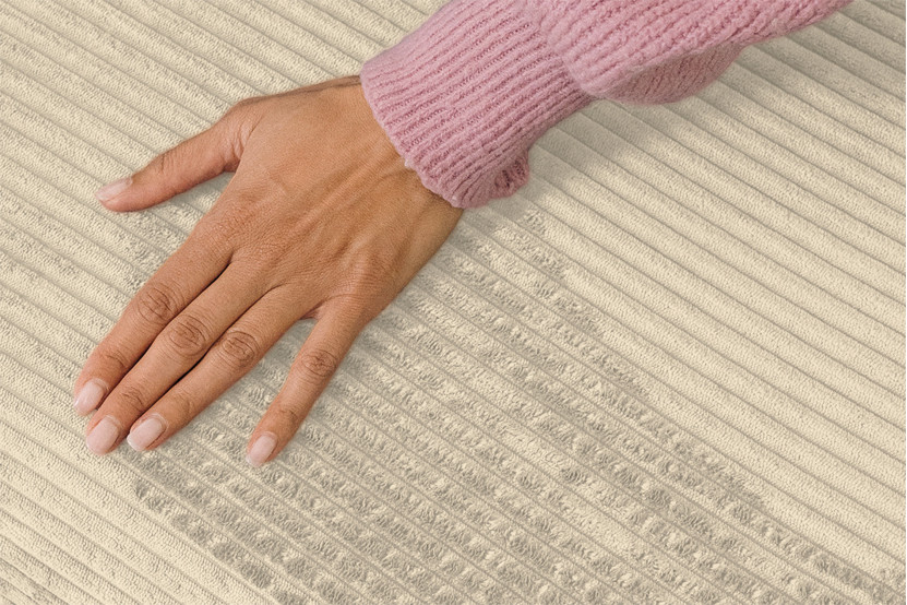 Canapé 3 places - 2 modules convertibles : Canapé 2 places + Fauteuil - Velours côtelé Beige