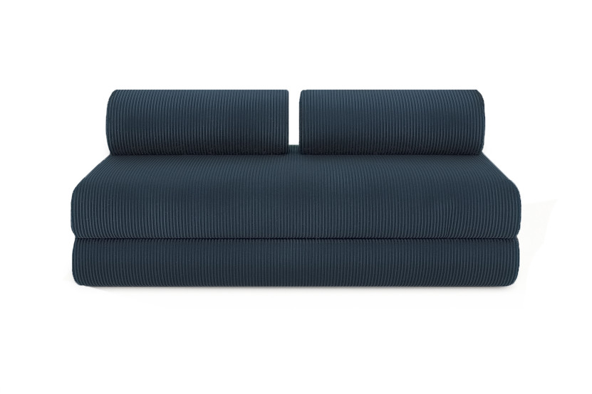 Canapé 5 places - 2 modules convertibles : Canapé 3 places + Canapé 2 places - Velours côtelé Bleu