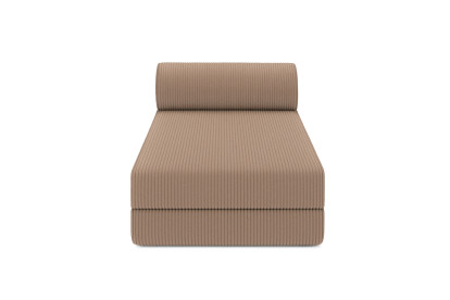 Méridienne convertible et modulable - Velours côtelé Taupe
