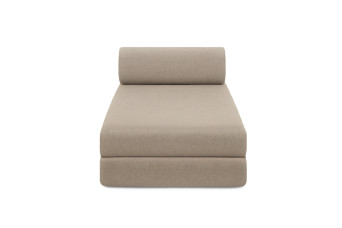 Méridienne convertible et modulable - Tissu lisse Taupe