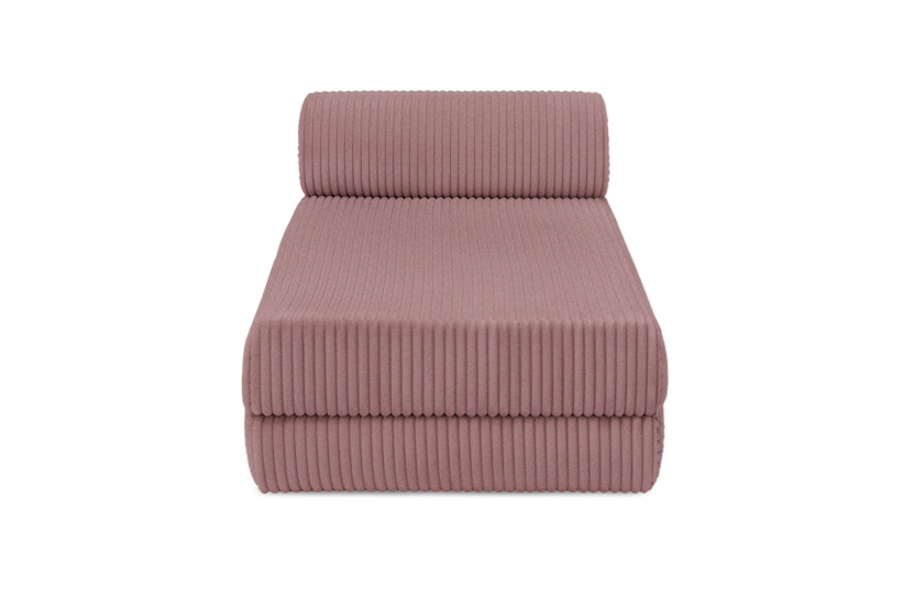 Méridienne convertible et modulable - Velours côtelé XL Rose