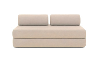 Canapé 3 places convertible et modulable - Tissu lisse Beige