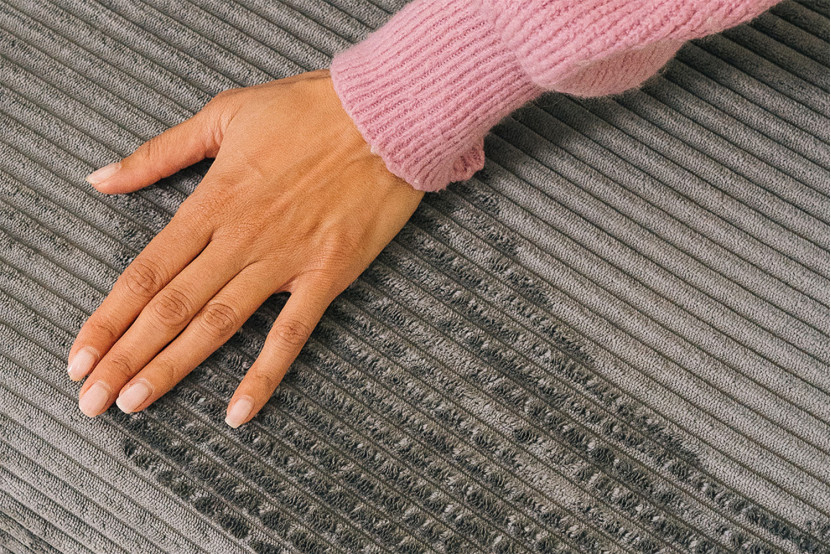 Méridienne convertible et modulable - Velours côtelé Gris