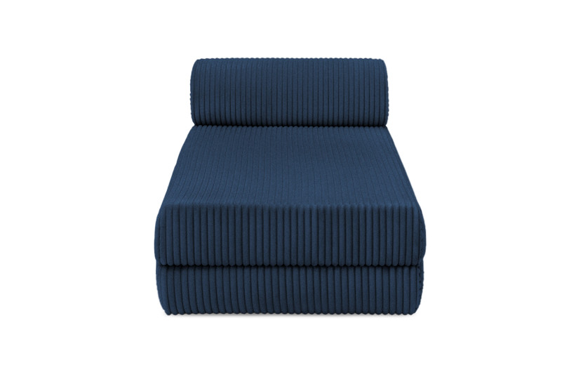 Housse Méridienne convertible - Tissu velours côtelé XL bleu