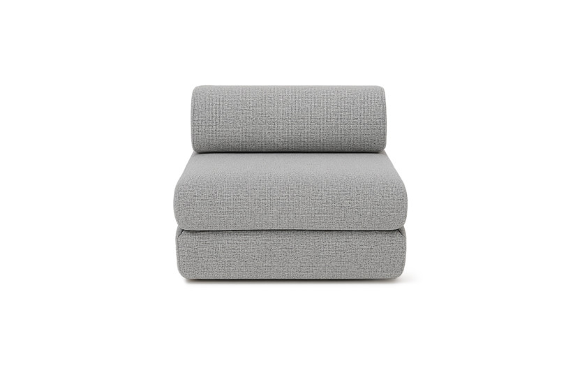 Canapé 3 places - 2 modules convertibles : Canapé 2 places + Fauteuil - Tissu tweed Gris