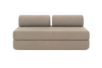 Canapé 3 places convertible et modulable - Tissu lisse Taupe