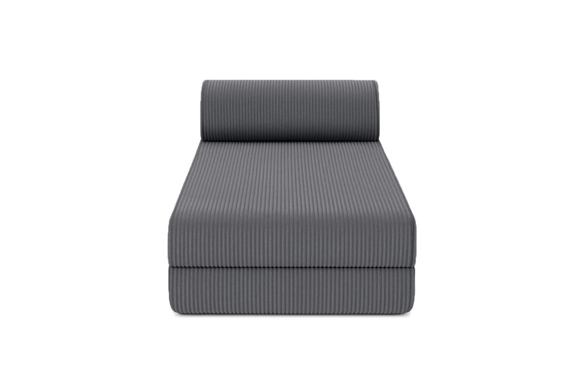 Méridienne convertible et modulable - Velours côtelé Gris