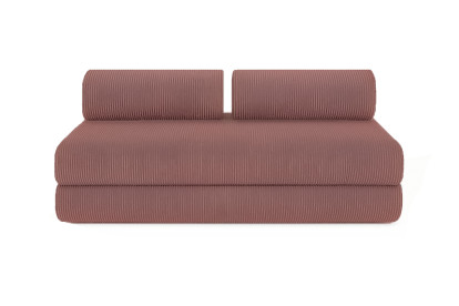 Canapé 3 places convertible et modulable - Velours côtelé Rose