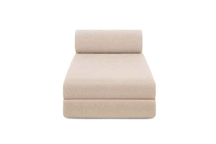 Housse Méridienne convertible - Tissu lisse beige