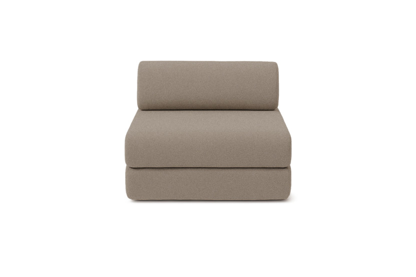 Fauteuil convertible et modulable - Tissu lisse Taupe