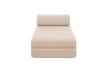 Méridienne convertible et modulable - Tissu lisse Beige