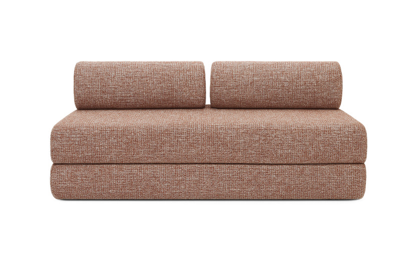 Housse Canapé droit convertible - 3 places - Tissu tweed rouge