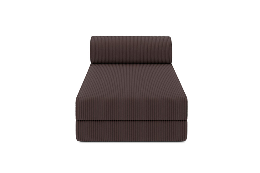 Housse Méridienne convertible - Tissu velours côtelé marron