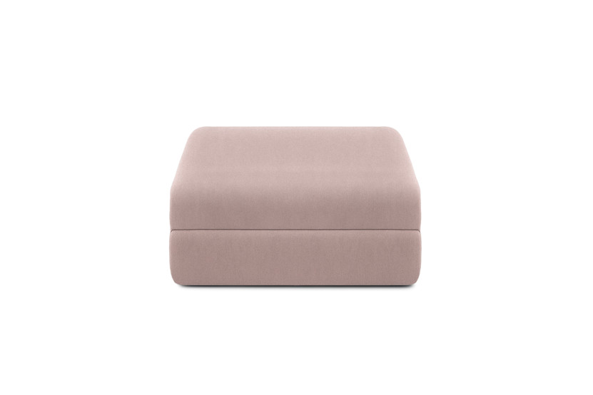 Pouf convertible et modulable - Tissu lisse Rose