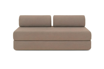 Canapé 3 places convertible et modulable - Tissu lisse Marron