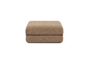 Pouf convertible et modulable - Tissu tweed Marron