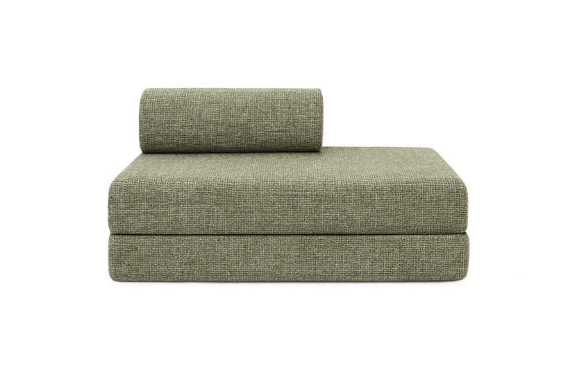 Housse Canapé droit convertible - 2 places - Tissu tweed vert