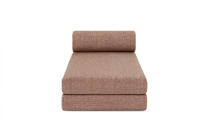 Méridienne convertible et modulable - Tissu tweed Rouge