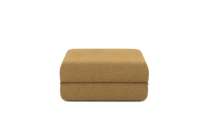 Pouf convertible et modulable - Tissu tweed Jaune