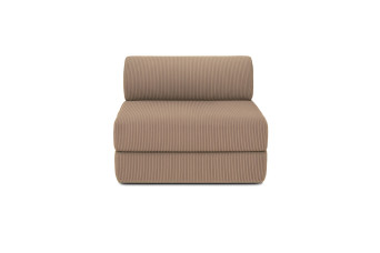 Fauteuil convertible et modulable - Velours côtelé Taupe