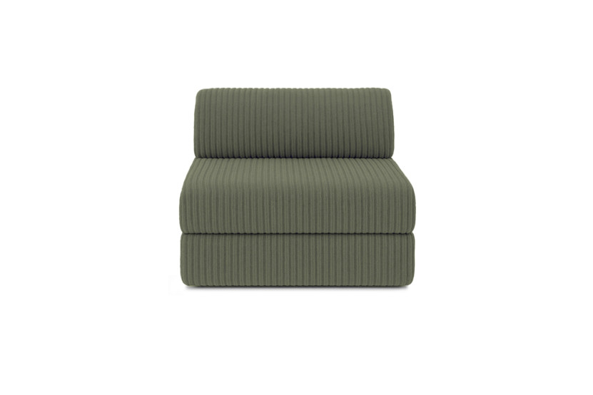 Housse Fauteuil convertible - Tissu velours côtelé XL vert