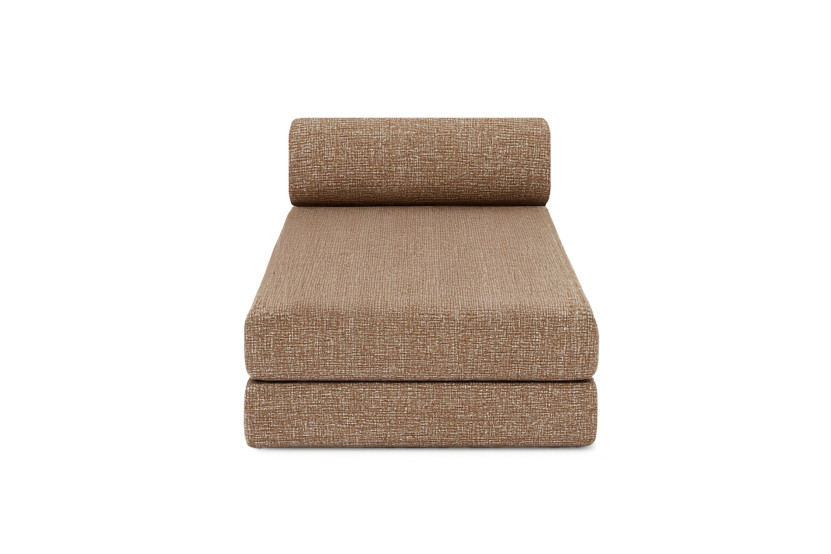 Housse Méridienne convertible - Tissu tweed marron