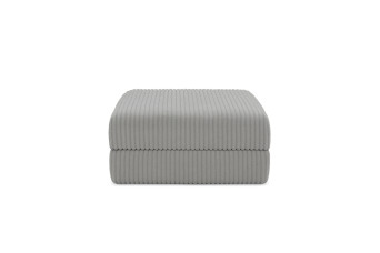 Pouf convertible et modulable - Velours côtelé XL Gris clair