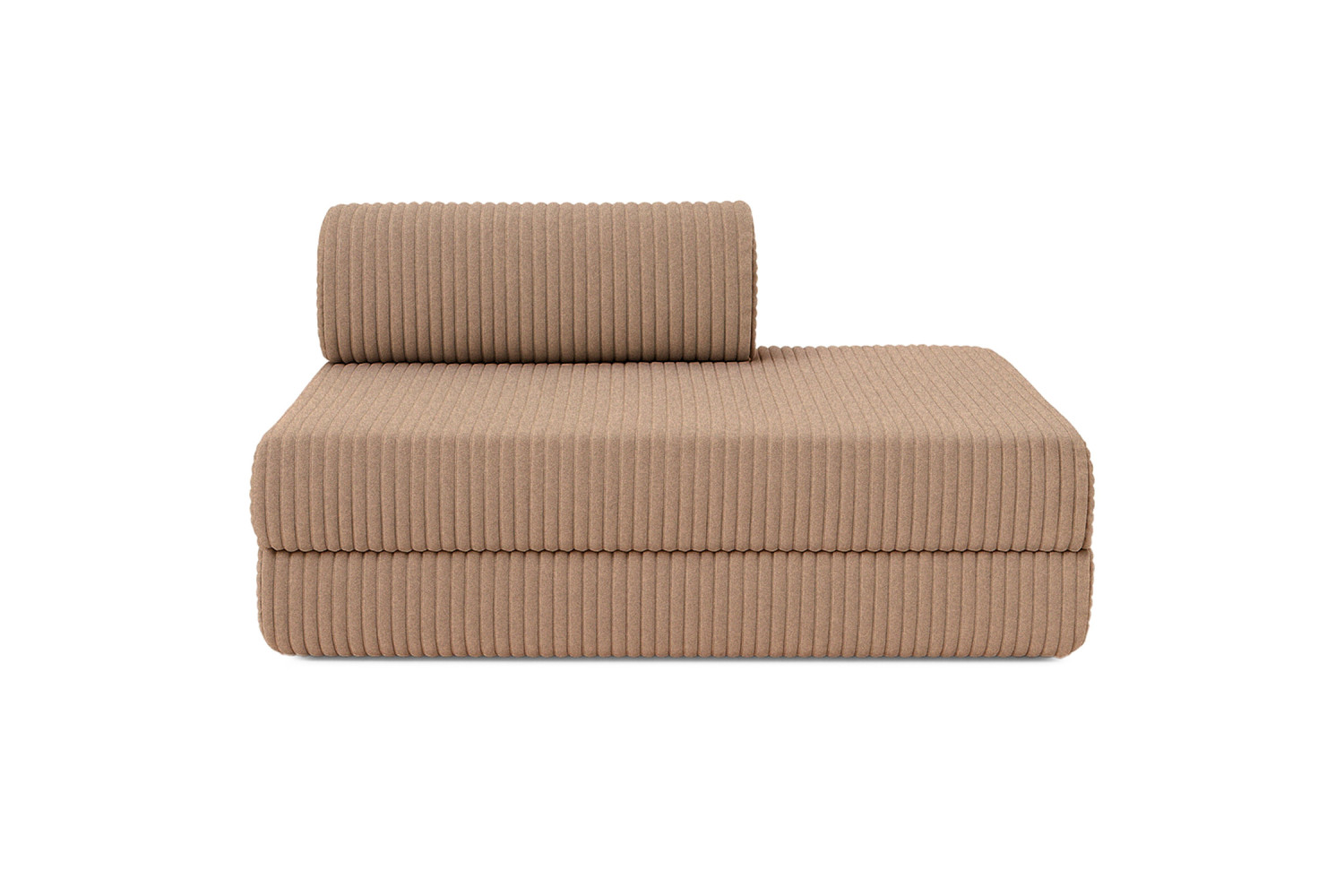 Canapé 2 places convertible et modulable - Velours côtelé XL Marron
