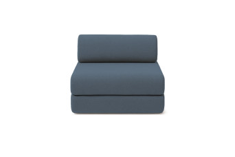 Fauteuil convertible et modulable - Tissu lisse Bleu