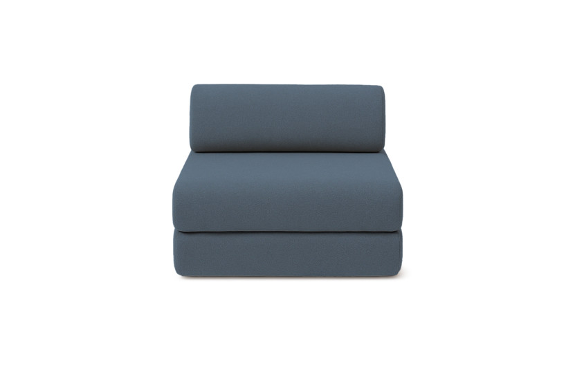 Fauteuil convertible et modulable - Tissu lisse Bleu