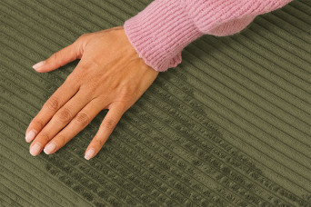 Housse Méridienne convertible - Tissu velours côtelé vert