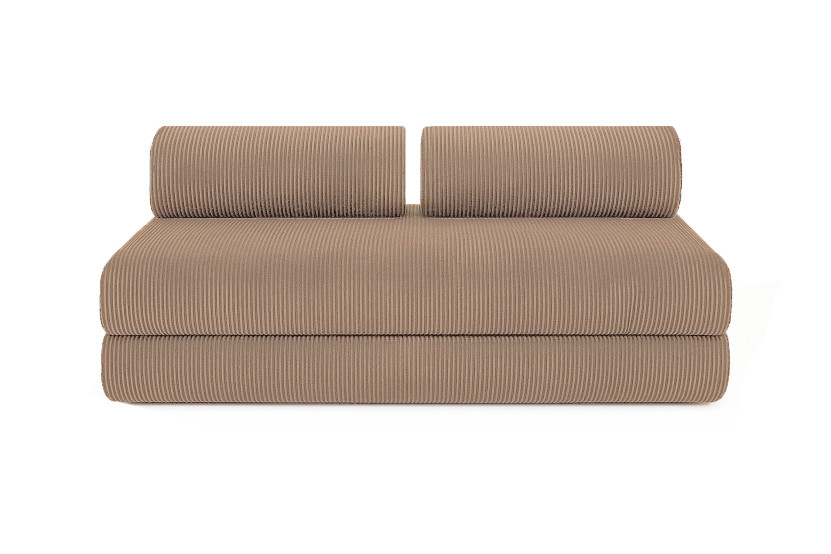 Canapé 4 places - 2 modules convertibles : Canapé 3 places + Fauteuil - Velours côtelé Taupe