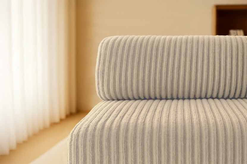 Canapé 2 places convertible et modulable - Velours côtelé XL Taupe