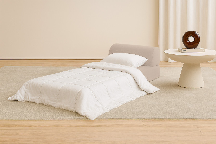 Fauteuil convertible et modulable - Tissu lisse Beige