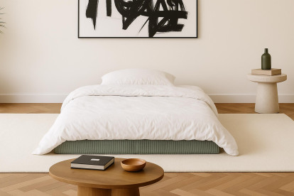 Canapé 2 places convertible et modulable - Velours côtelé Vert