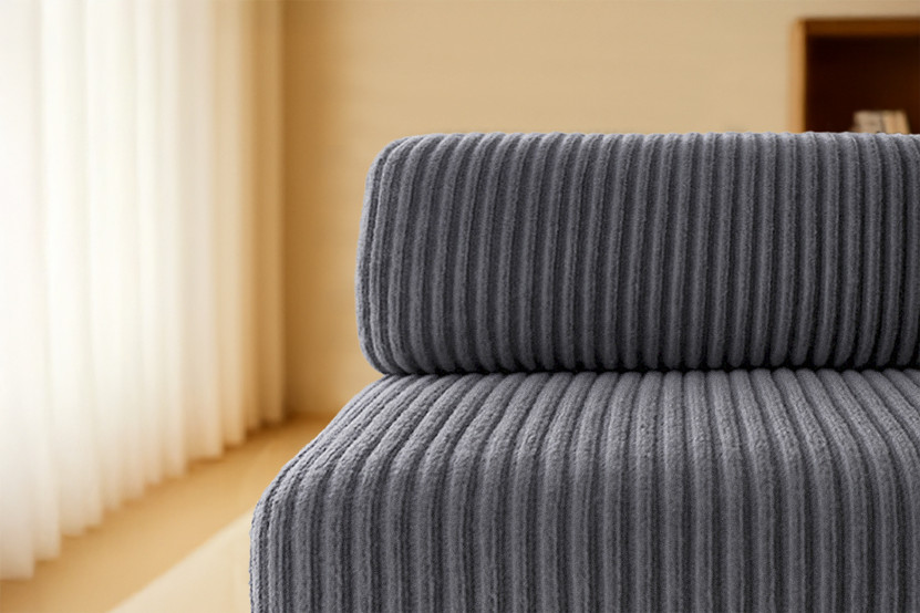 Canapé 5 places - 2 modules convertibles : Canapé 3 places + Canapé 2 places - Velours côtelé XL Gris