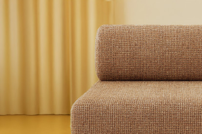 Canapé 3 places convertible et modulable - Tissu tweed Marron