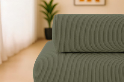 Canapé 3 places convertible et modulable - Velours côtelé Vert