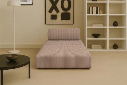 Fauteuil convertible et modulable - Velours côtelé Taupe