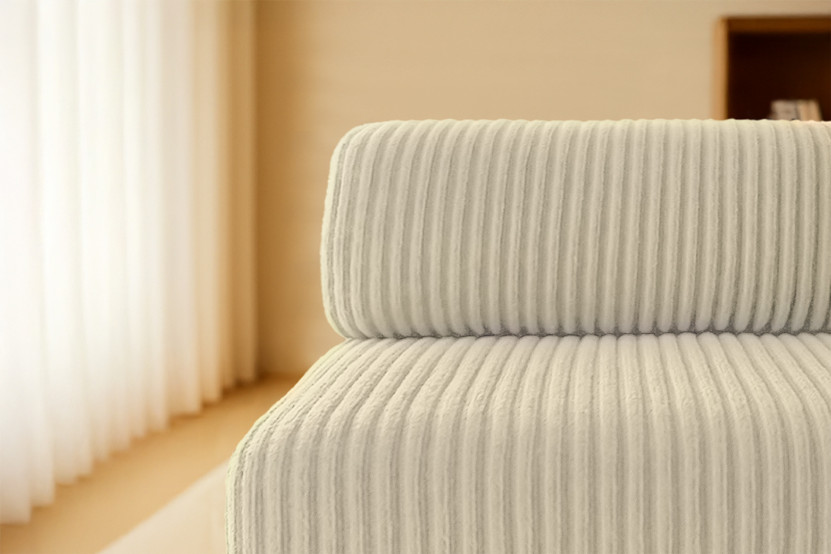 Canapé 5 places - 2 modules convertibles : Canapé 3 places + Canapé 2 places - Velours côtelé XL Beige