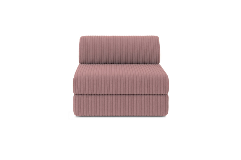 Canapé 4 places - 2 modules convertibles : Canapé 3 places + Fauteuil - Velours côtelé XL Rose