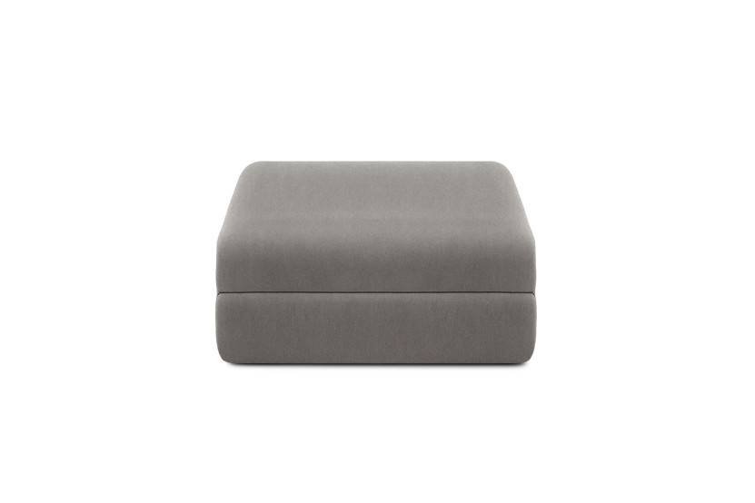 Pouf convertible et modulable - Tissu lisse Gris