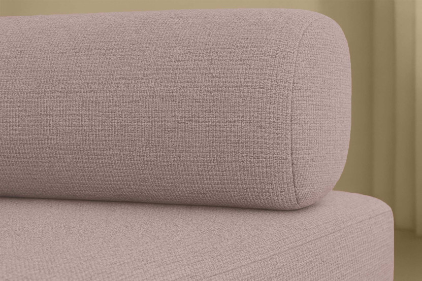 Canapé 2 places convertible et modulable - Tissu lisse Rose