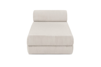 Méridienne convertible et modulable - Velours côtelé XL Blanc