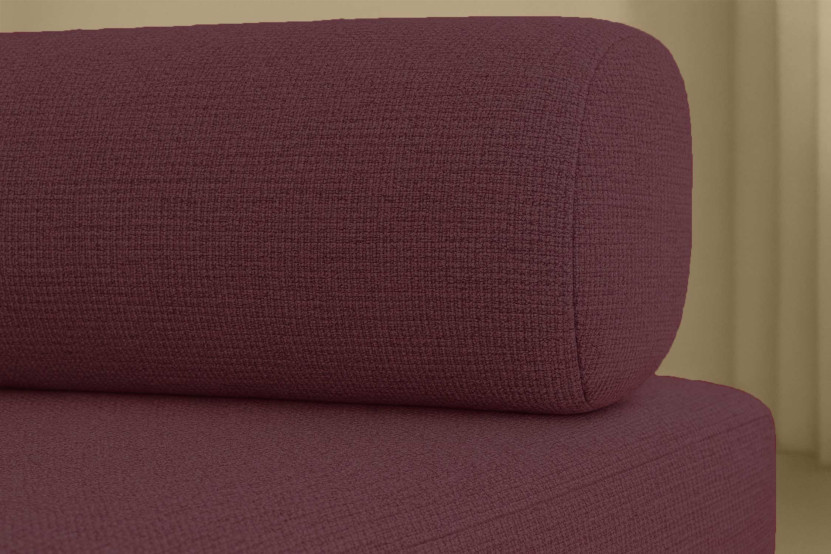 Canapé 2 places convertible et modulable - Tissu lisse Rouge
