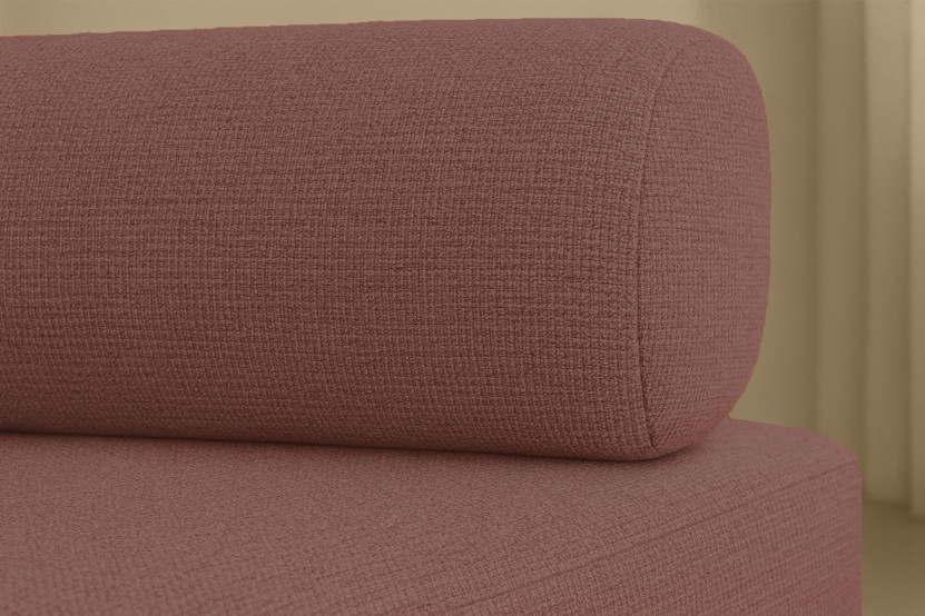 Canapé 2 places convertible et modulable - Tissu lisse Terracotta